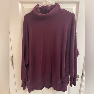 Aerie Maroon Cowl Neck Sweater